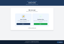 Tampilan halaman login panitia SIEXPO yang dibuka melalui desktop.